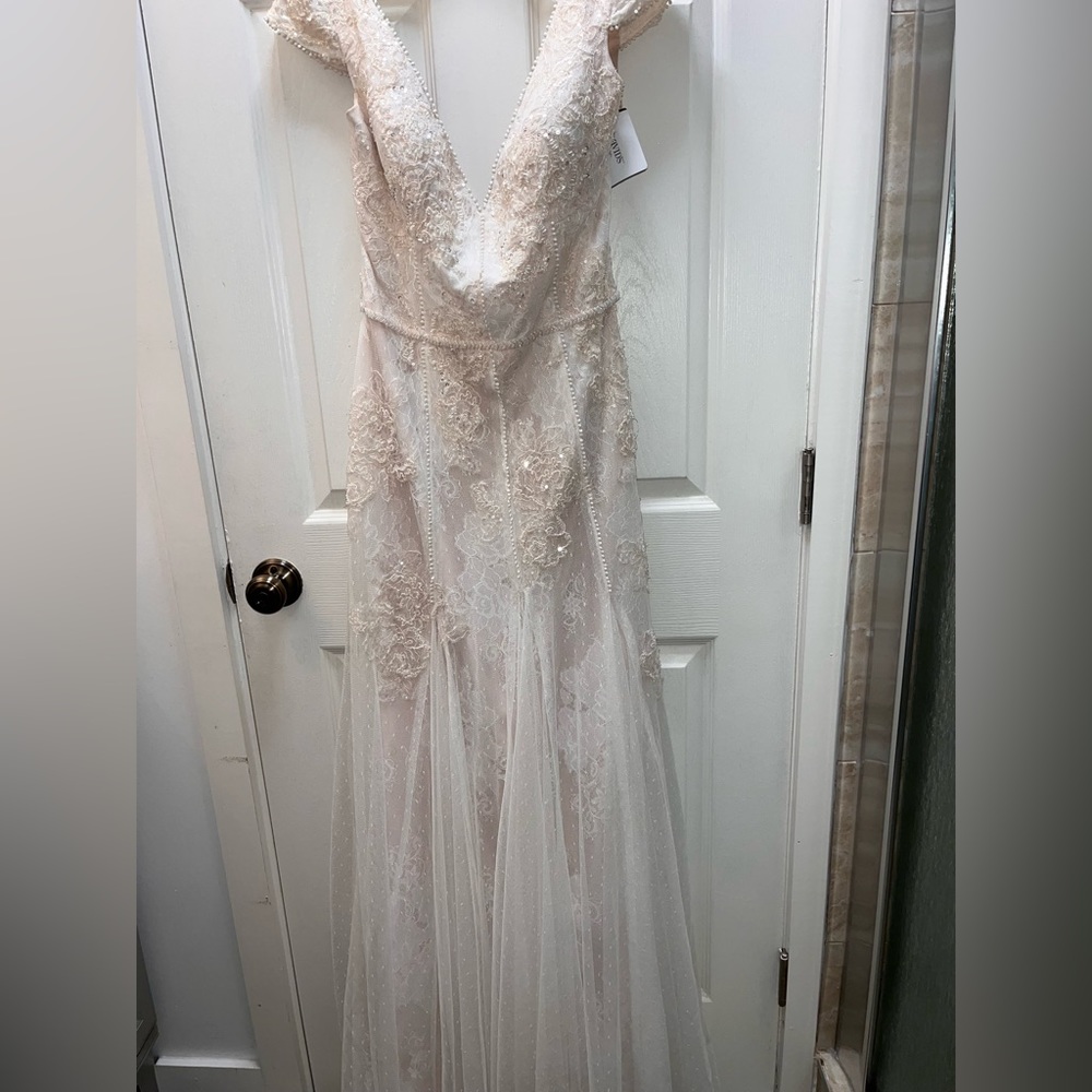 Melissa Sweet cap sleeve wedding dress